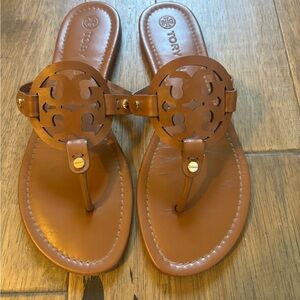 Tory Burch Miller Sandals Camel Size 8